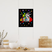 Alien astronaut ruimteavontuur poster (Keuken)