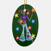 Alien Ation: Hippy Chick Ornament Oval (Links)