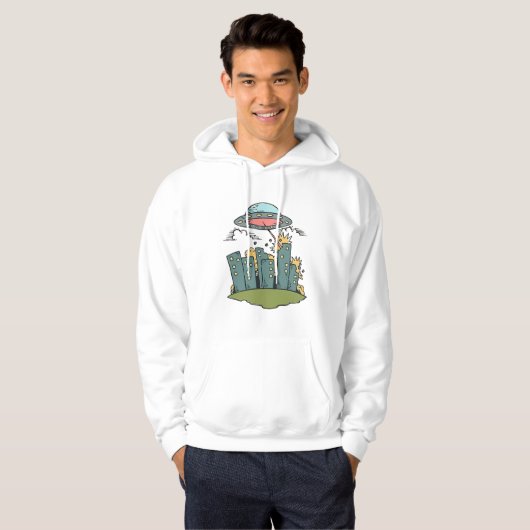 Alien Attack Hoodie (Voorkant volledig)
