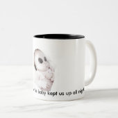 Alien baby Coffee-Mok Tweekleurige Koffiemok (Voorkant rechts)