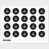 Alien Baby Flying Saucer UFO Believer Aliens Gift Ronde Sticker (Vel)