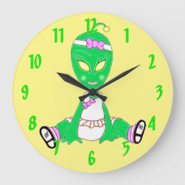 Alien Baby Girl Grote Klok