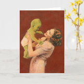 Alien Baby-graetkaart Kaart (Gele Bloem)