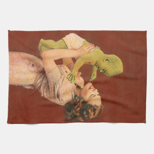  Alien Baby Kitchen Towel Theedoek (Horizontaal)