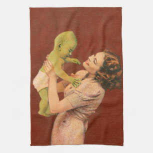 Alien Baby Kitchen Towel Theedoek