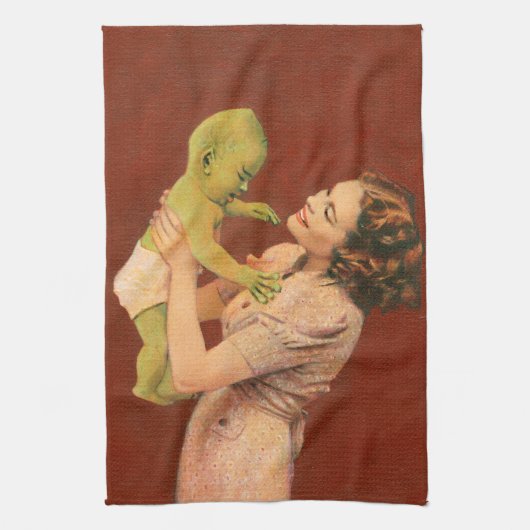  Alien Baby Kitchen Towel Theedoek (Verticaal)