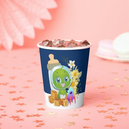 Alien Baby shower papier Cup Papieren Bekers (Insitu)