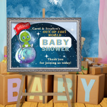 Alien Baby shower Welkom Poster