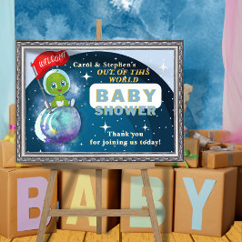 Alien Baby shower Welkom Poster