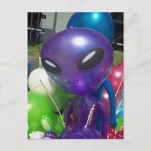 Alien-ballon Briefkaart (Voorkant)