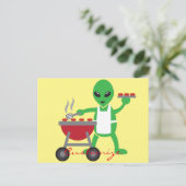 Alien Barbecue Cookout Thunder_Cove Briefkaart (Staand voorkant)