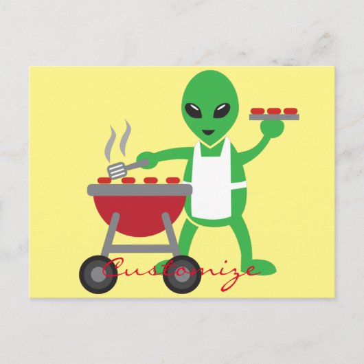 Alien Barbecue Cookout Thunder_Cove Briefkaart (Voorkant)