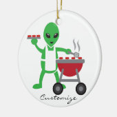 Alien Barbecue Cookout Thunder_Cove Keramisch Ornament (Links)