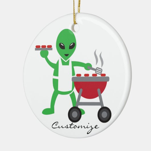 Alien Barbecue Cookout Thunder_Cove Keramisch Ornament (Links)
