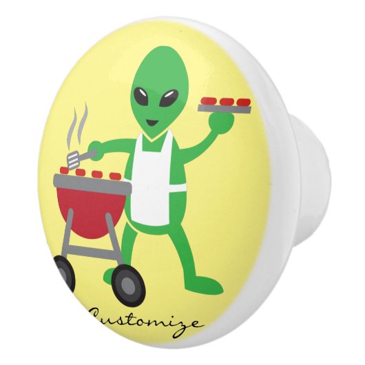 Alien Barbecue Cookout Thunder_Cove Keramische Knop (Rechts)