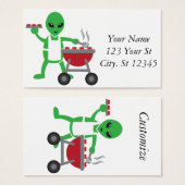 Alien Barbecue Cookout Thunder_Cove Visitekaartje (Voorkant /achterkant)