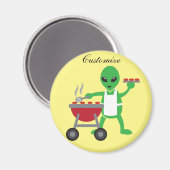 Alien Barbeque Cookout Thunder_Cove Magneet (Voorkant / Achterkant)