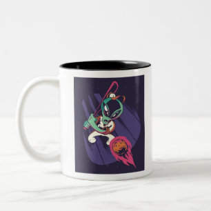 Alien Baseball Tweekleurige Koffiemok