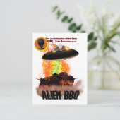 Alien BB-Q Briefkaart (Staand voorkant)