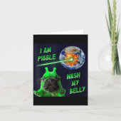 Alien Bble Funny Brainrot Dog Meme Space I Am Bble Kaart (Voorkant)