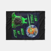 Alien Bble Grappige Brainrot Hond Meme Ruimte Ik B Fleece Deken (Voorkant (Horizontaal))