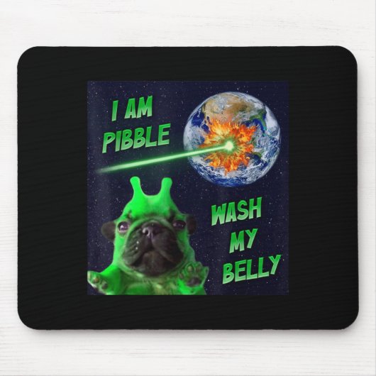 Alien Bble Grappige Brainrot Hond Meme Ruimte Ik B Muismat (Voorkant)