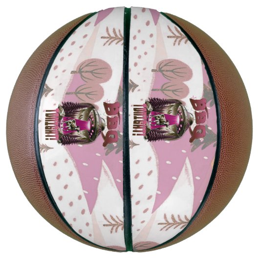 Alien BBQ Koe ontvoering grap Basketbal (Verticaal)