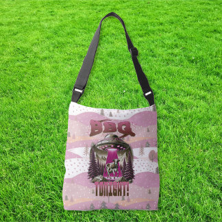 Alien BBQ Koe ontvoering grap Crossbody Tas