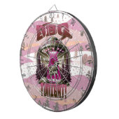 Alien BBQ Koe ontvoering grap Dartbord (Voorkant Rechts)