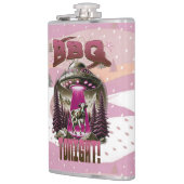 Alien BBQ Koe ontvoering grap Heupfles (Links)