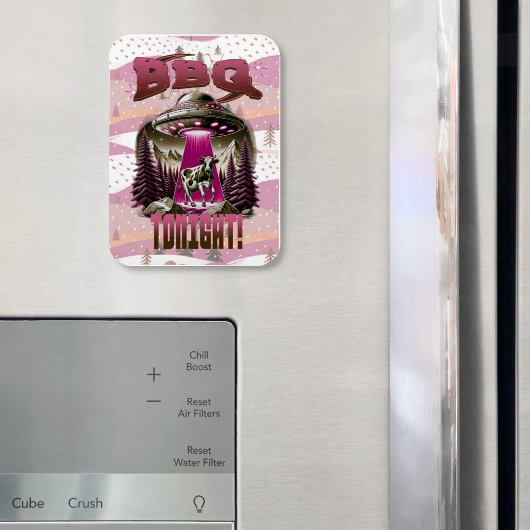 Alien BBQ Koe ontvoering grap Magneet
