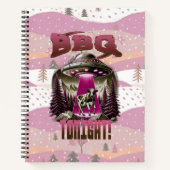 Alien BBQ Koe ontvoering grap Notitieboek (Voorkant)