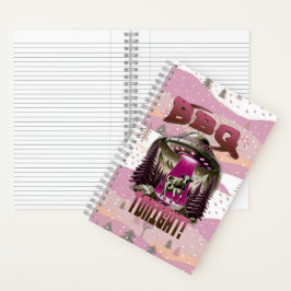 Alien BBQ Koe ontvoering grap Notitieboek