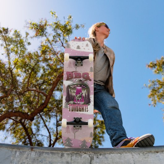 Alien BBQ Koe ontvoering grap Persoonlijk Skateboard (Buiten 1)