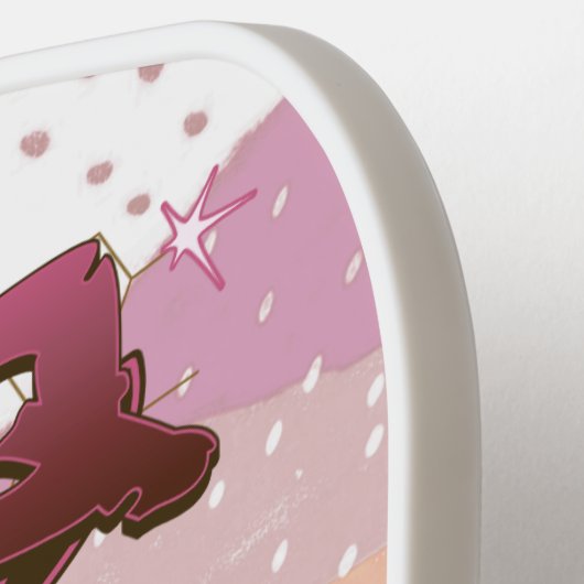 Alien BBQ Koe ontvoering grap Pickleball Paddle (Links Detail)