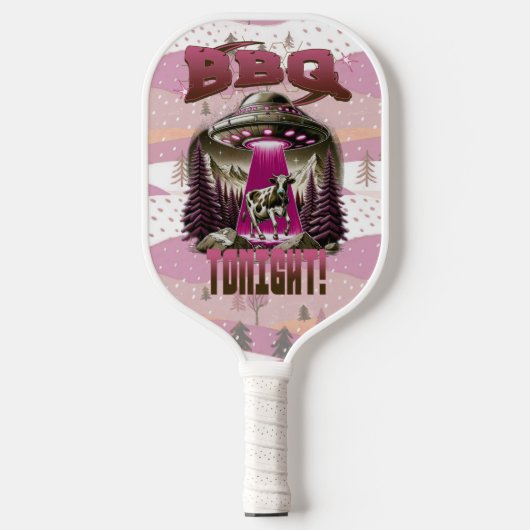 Alien BBQ Koe ontvoering grap Pickleball Paddle (Voorkant)