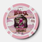 Alien BBQ Koe ontvoering grap Poker Chips (Achterkant)