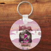 Alien BBQ Koe ontvoering grap Sleutelhanger (Achterkant)