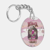 Alien BBQ Koe ontvoering grap Sleutelhanger (Voorkant Links)