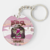 Alien BBQ Koe ontvoering grap Sleutelhanger (Achterkant)