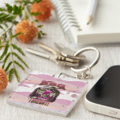 Alien BBQ Koe ontvoering grap Sleutelhanger (Voorkant Rechts)