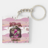 Alien BBQ Koe ontvoering grap Sleutelhanger (Achterkant)