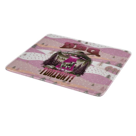 Alien BBQ Koe ontvoering grap Snijplank (Hoek)