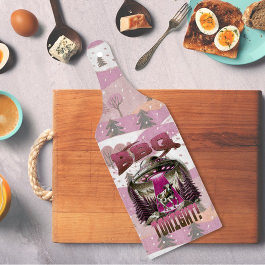 Alien BBQ Koe ontvoering grap Snijplank