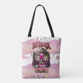 Alien BBQ Koe ontvoering grap Tote Bag (Achterkant)
