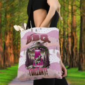 Alien BBQ Koe ontvoering grap Tote Bag