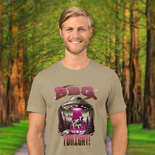 Alien BBQ Koe ontvoering grap Tri-Blend Shirt