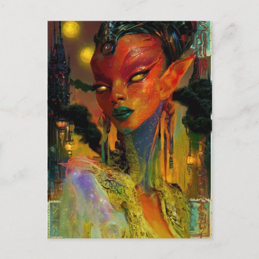 Alien Beauty - Cresha Briefkaart (Voorkant)