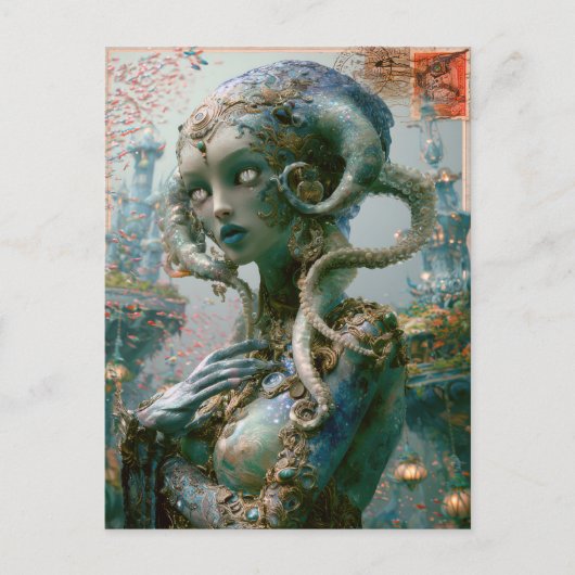 Alien Beauty - Sapphron Briefkaart (Voorkant)
