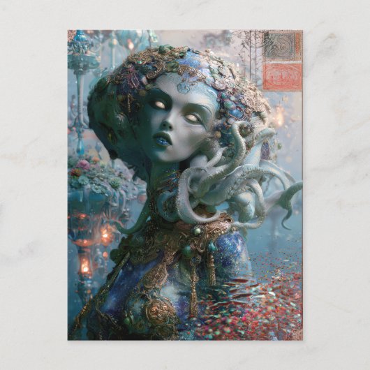 Alien Beauty - Wavelett Briefkaart (Voorkant)